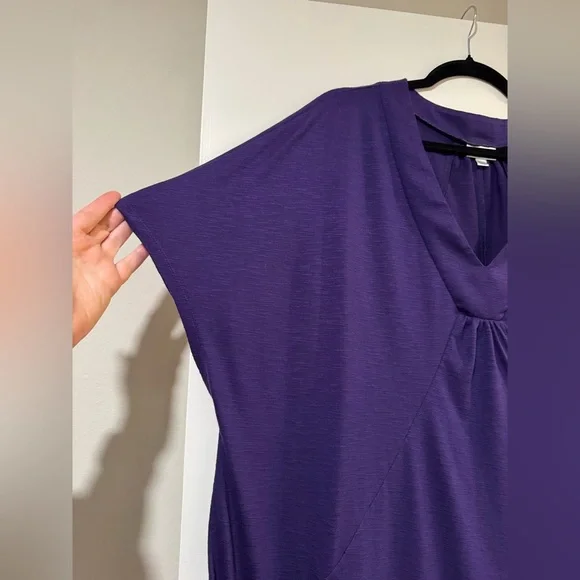 Avenue purple 22/24 long shirt dress with pockets - Picture 3 of 5